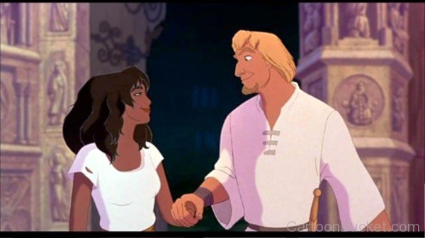 Captain Phoebus Holding Esmeralda's Hand-we310