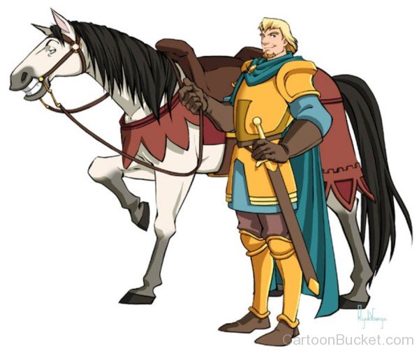 Captain Phoebus With His Horse Achilles-we319