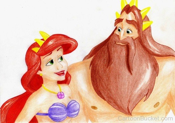 Drawing Of Queen Athena And King Triton-bytr512