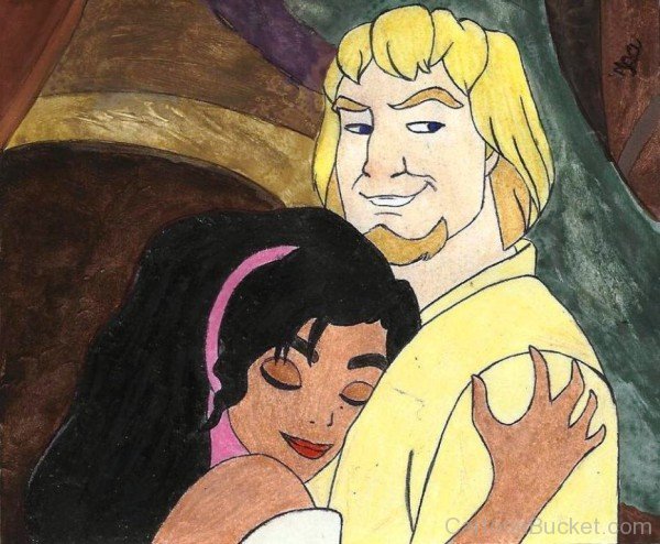 Esmeralda Hugs Captain Phoebus-we322