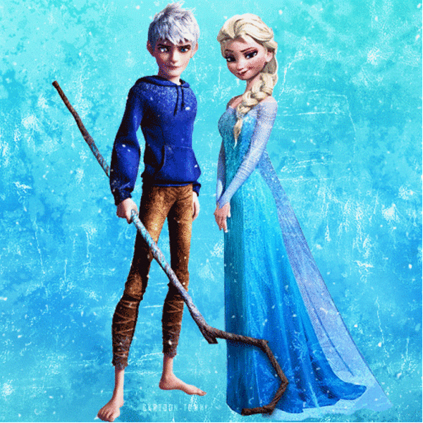 Glitter Image Of Queen Elsa And Jack Frost-gh713