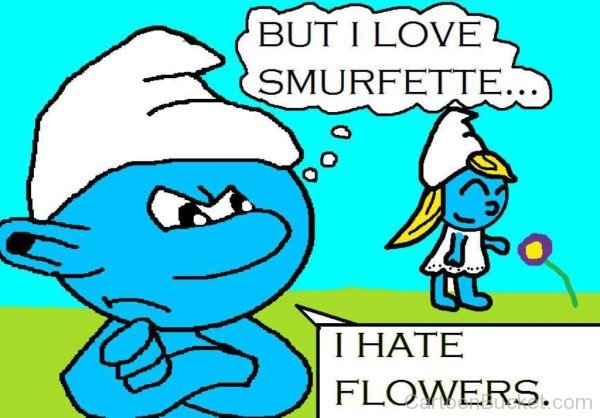 Grouchy Love Smurfette-ty610