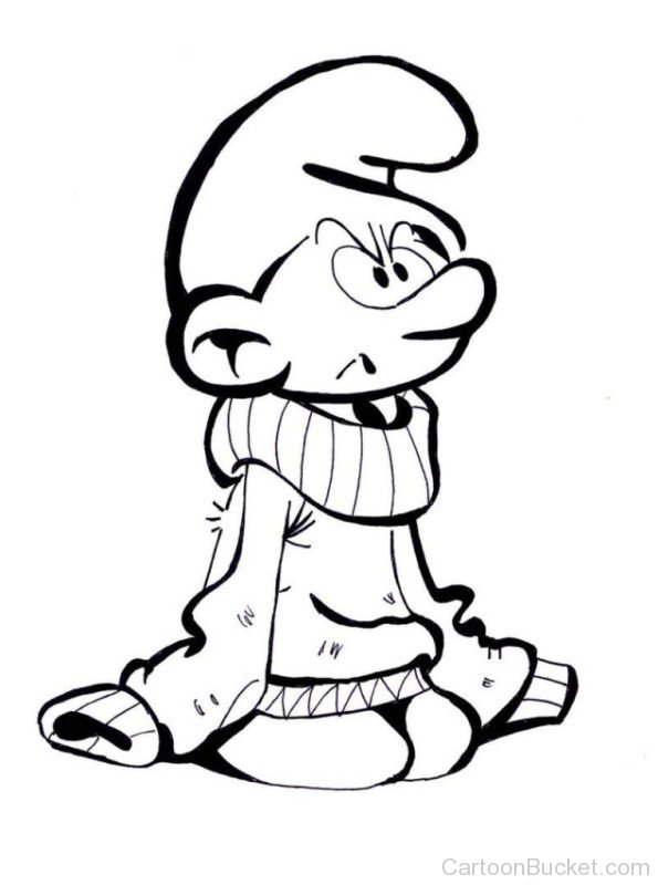 Grouchy Smurf Sketch-ty616