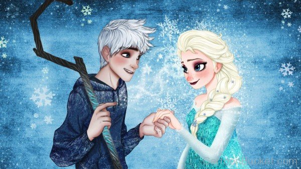 Jack Frost Holding Queen Elsa's Hand-gh716