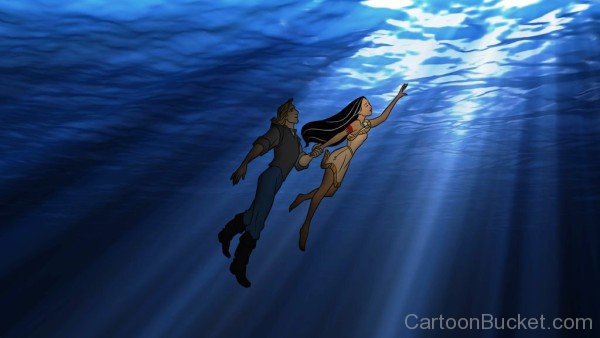 John Smith Swimming With Pocahontas-fg314