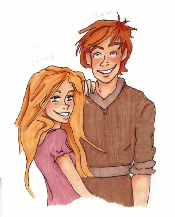 Painting Of Princess Eilonwy And Taran-ut935