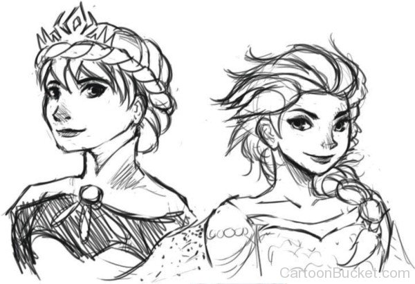 Pencil Sketch Of Queen Elsa And Coronation-gh720