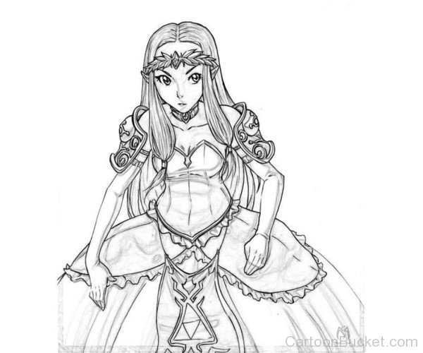 Pencil Sketch Of Zelda-zx302