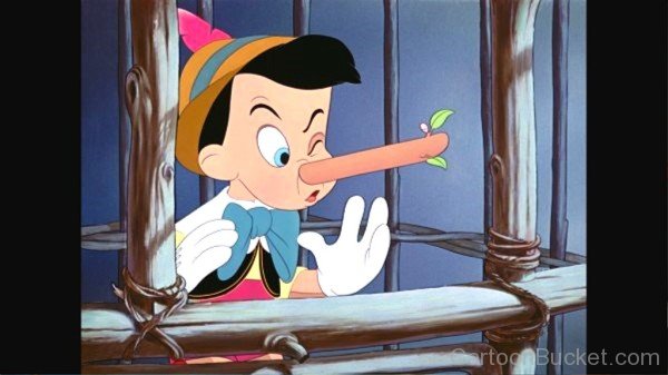 Pinocchio Looking At His Nose Leaves-dc421