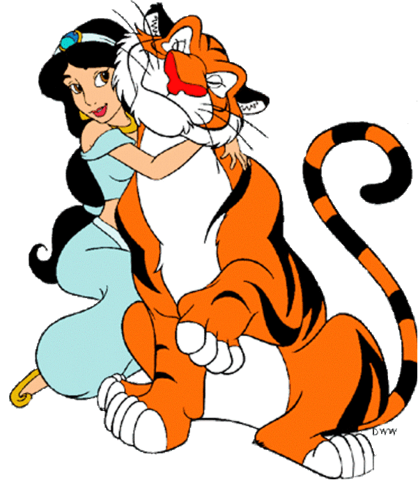 Princess Jasmine Hugging Rajah-vc307