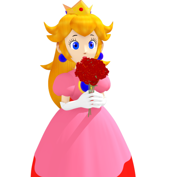 Princess Paech Holding Flower Bouquet-lk937