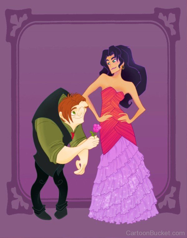 Quasimodo Giving Rose To Esmeralda-ty453