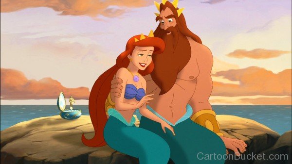 Queen Athena Sitting With King Triton-bytr534