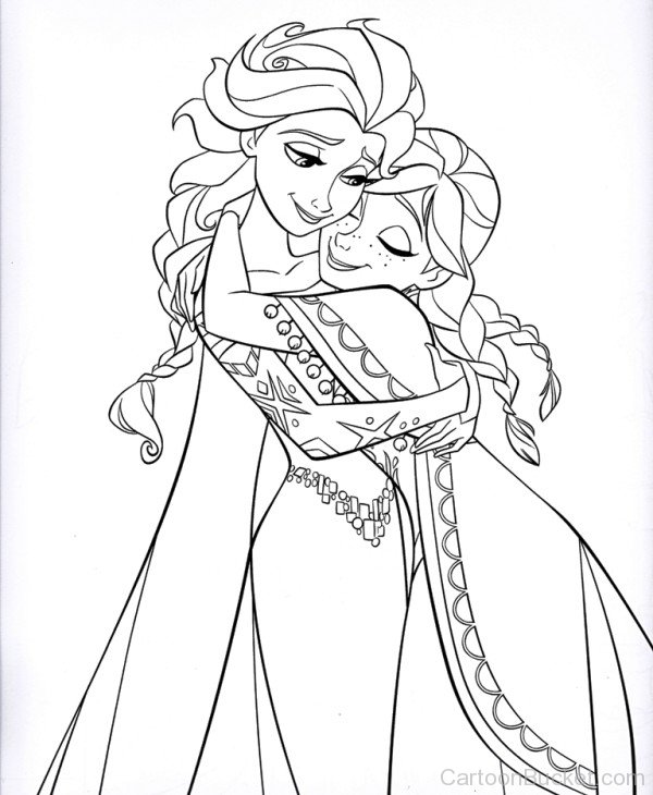 Queen Elsa Hugging Princess Anna-gh731