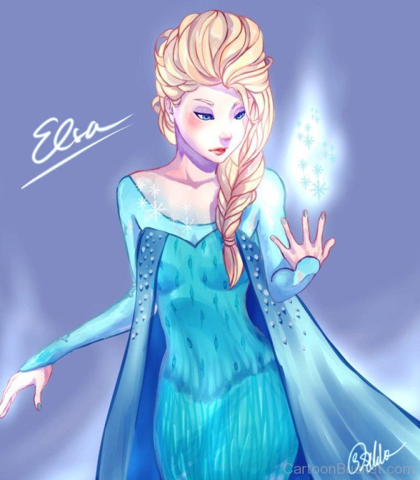 Queen Elsa Looking At Her Hand-gh734