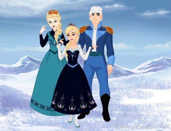 Queen Elsa With Jack And Her Daughter-gh745