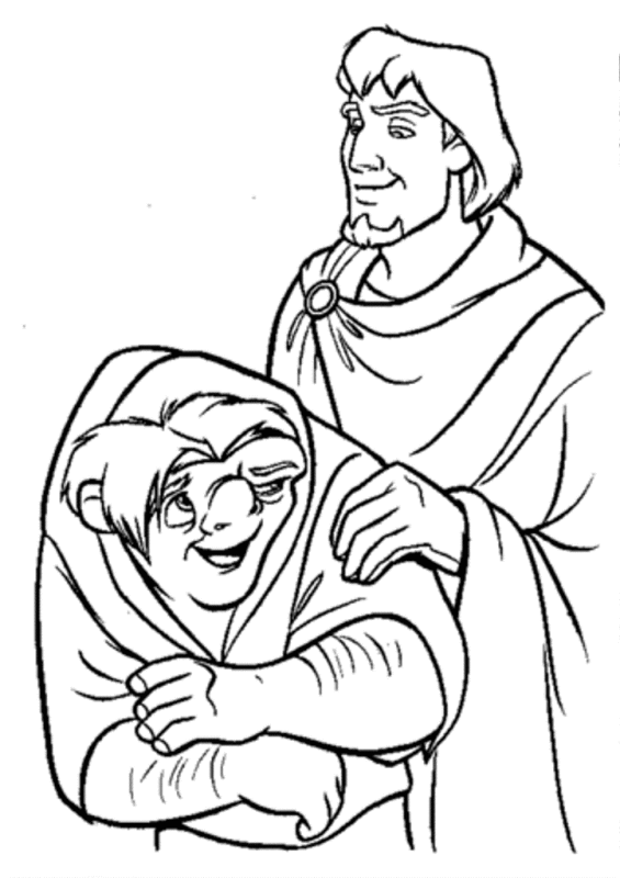 Sketch Of Captain Phoebus And Quasimodo-we330