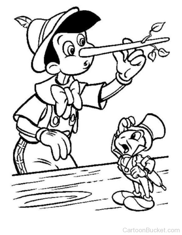 Sketch Of Pinocchio And Jiminy-dc435