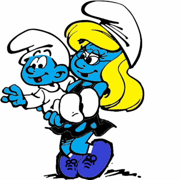 Smurfette Carrying Baby Smurf-gh614