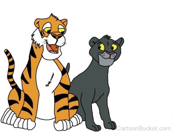 Young Bagheera And Shere Khan-kli325