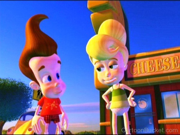 Jimmy Neutron Looking At Cindy-tr427