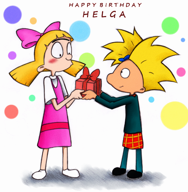 Arnold Giving Gift To Helga-rcm202