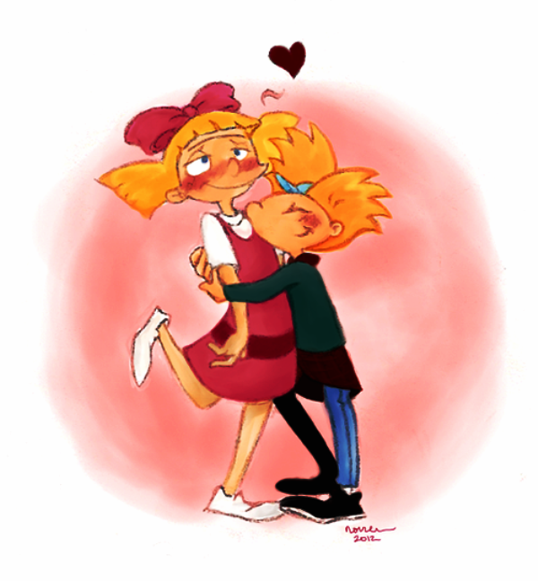 Arnold Hugging Helga Pataki-rcm204