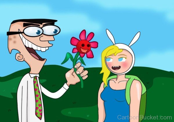 Denzel Crocker Giving Flower To Fionna-tvc303