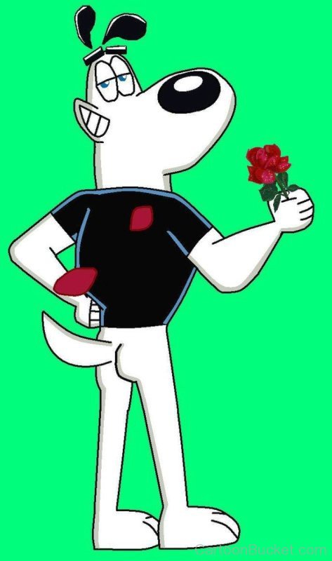 Dudley Puppy Holding Roses-ycx325