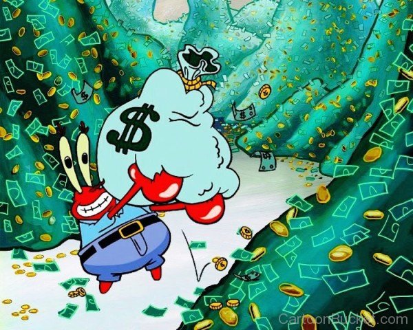 Eugene H.Krabs Carrying Money Bag-ax207