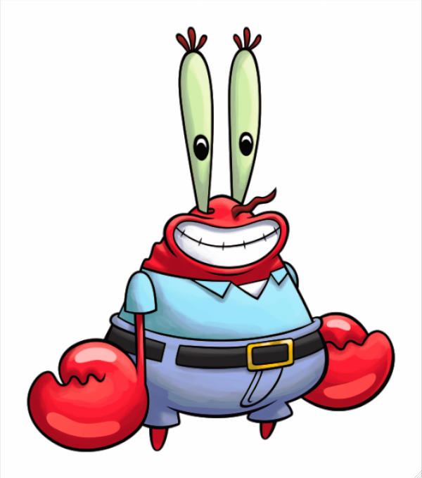 Eugene H.Krabs Looking Happy-ax214