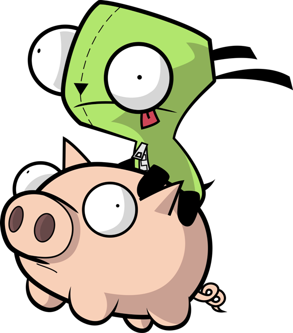 GIR Riding On Pig-plu234