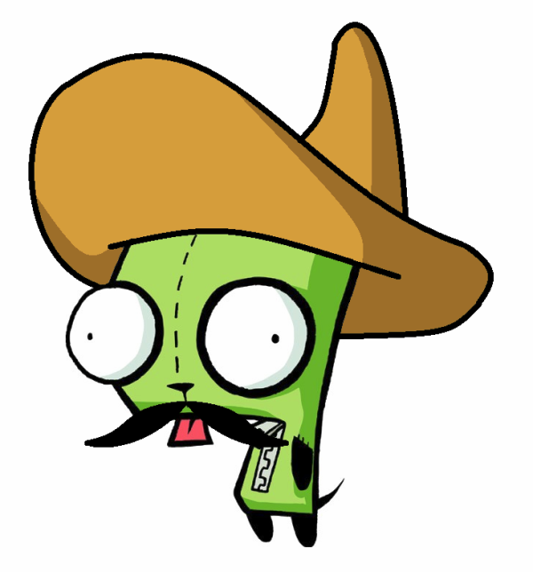 GIR Wearing Cow Boy Hat-plu242