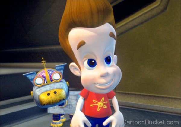 Jimmy Neutron With His Robot-tr438