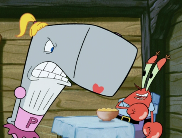 Pearl Krabs Looking Angrily At Eugene H. Krabs-tb809