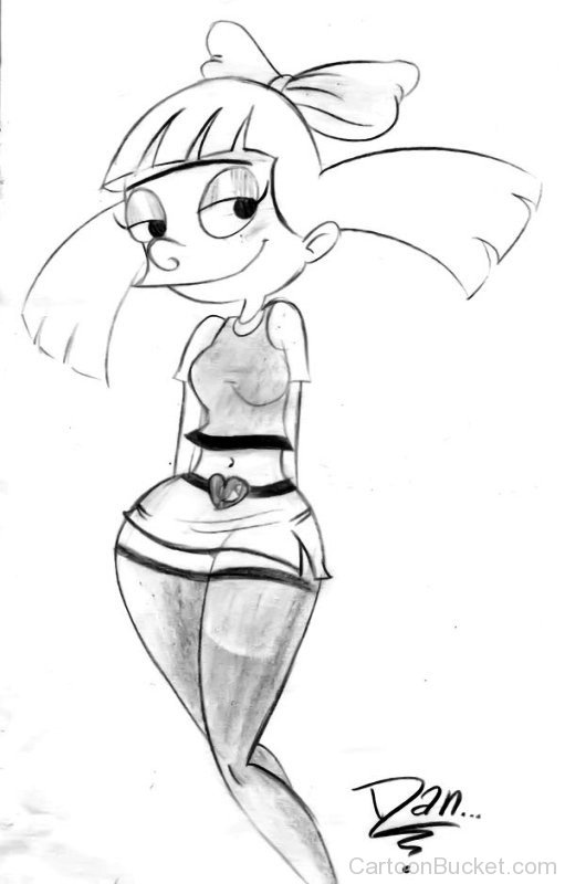 Pencil Sketch Of Helga Pataki-rcm247