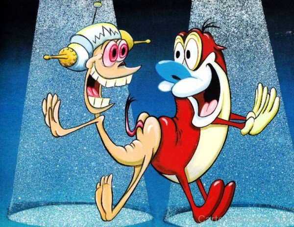 Ren And Stimpy Looking Happy-rq211