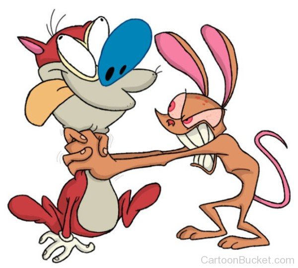 Ren Holding Stimpy's Neck-rq214