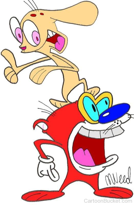 Ren Standing On Stimpy's Head-rx325