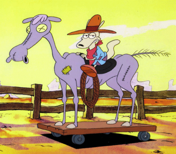 Rocko Riding On Horse