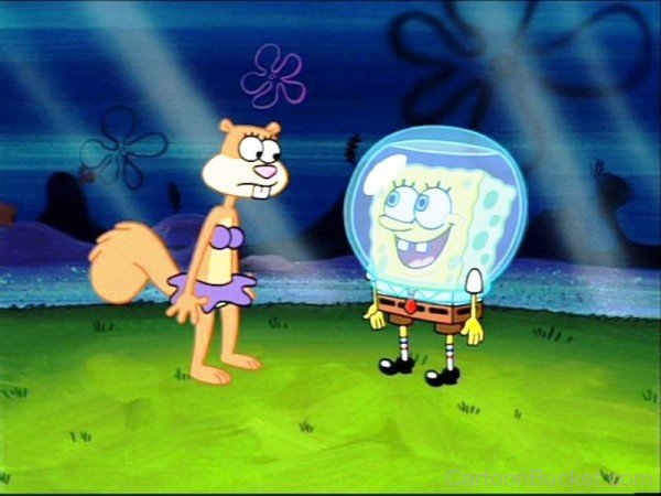 Sandy And Spongebob Looking Eachother-rvb306