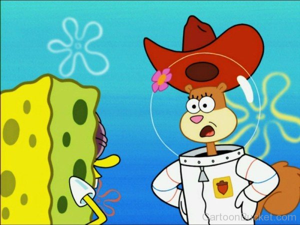 Sandy Looking Shocked At Spongebob-rvb339