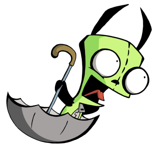 Scared GIR On Umbrella-plu253