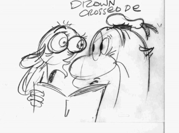 Sketch Of Stimpy J.Cat And Ren-rq218