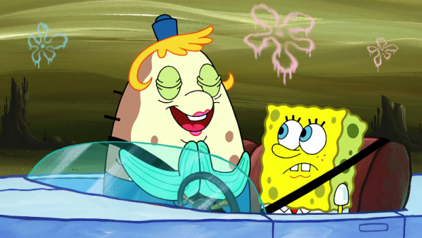 Spongebob Looking At Mrs.Puff-rw229