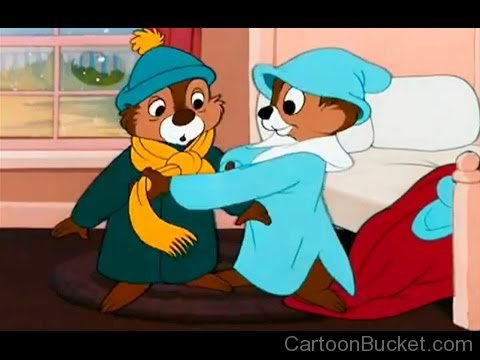 Chip And Dale Wearing Winter DRess-lk45617