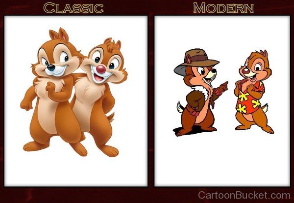 Classic And Modern Image Of Chip And Dale-lk45628