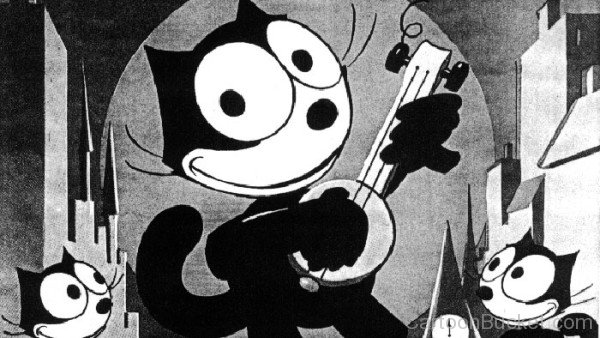 Felix The Cat Playing Guitar-ys56317