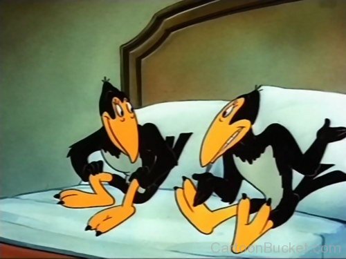 Heckle And Jeckle Sitting On Bed-bd9060116