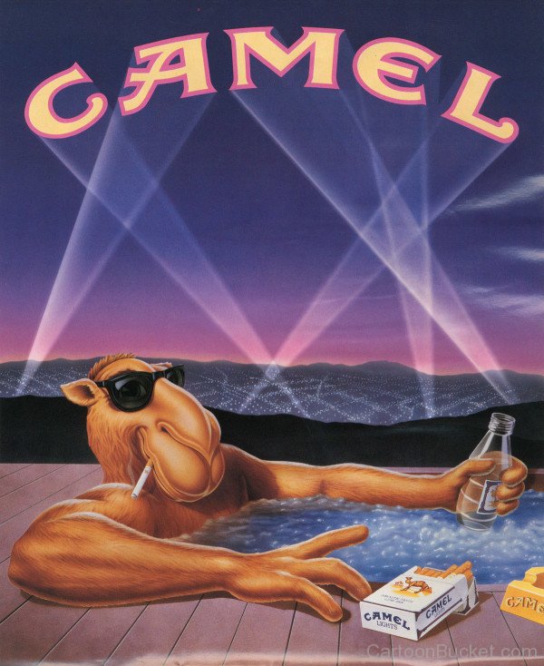 Joe Camel In Swimming Pool-gh45609